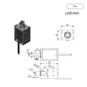 โซลินอยด์แบบเปิดเฟรมที่ออกแบบได้ตามความต้องการ ขนาดเล็ก 12v 24v แบบดึง-ดัน - Product Image 6