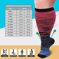 Chaussettes de compression extra larges pour le mollet et le genou Sports 20-30mmhg Plus Size