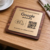 Support de menu numérique en bois écologique personnalisé avec code QR, pour restaurant, bar, café, vente en gros