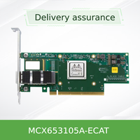 Adaptateur Ethernet PCI Mellanox 1/2 ports MCX653105A-HDAL Interne 10 Gbit/s HDR 200G Carte IB à port unique refroidie par liquide en stock