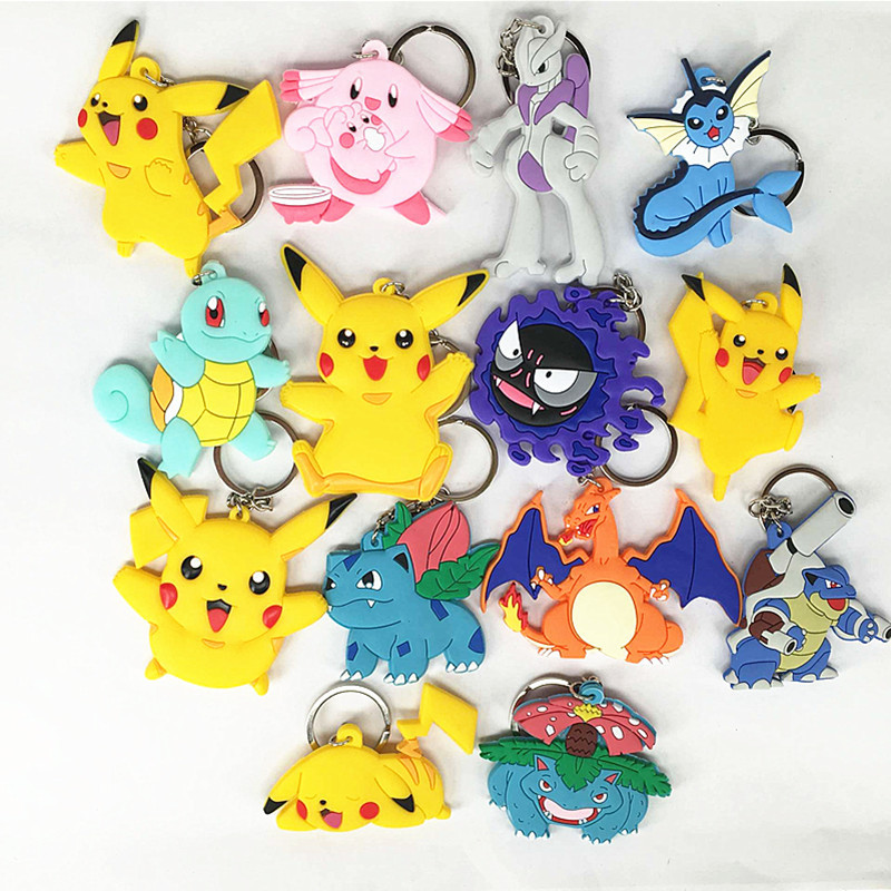 Оптовая продажа, брелок из ПВХ в стиле аниме Poke Bulbasaur, длина 8 см, 2023 год