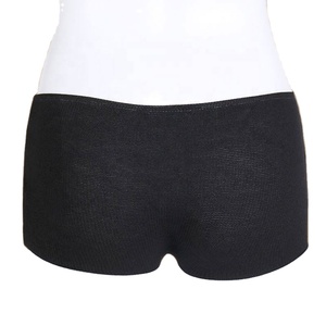 Ropa Interior Desechable Transpirable de Malla para Mujer, Pantalones Cortos de SPA de Alta Elasticidad, Bragas Negras - Product Image 1