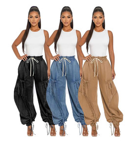 Pantalones Cargo Holgados Para Mujer, Ropa De Calle