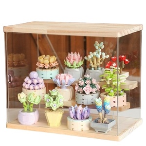Jaki โรงงานขายร้อน <span class=keywords><strong>Mini</strong></span> ดอกไม้ Succulent พืชอาคารบล็อกของเล่นเพื่อการศึกษาสําหรับเด็ก - Product Image 1