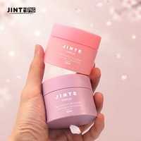 Pots en plastique PP à double paroi de luxe, 30 ml, 50 ml, 80 ml, forme ronde rose mat, pot à paroi épaisse pour crème, pots pour gel à ongles