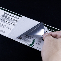 Étiquettes Personnalisées en Vinyle pour Emballage Alimentaire, Impression Imperméable avec Logo Adhésif Argenté sur Feuille, Autocollants Spéciaux pour Bouteilles