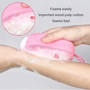 Cepillo de Masaje de Doble Cara para Masaje del Cuero Cabelludo y Espalda, Cepillo de Ducha para Limpieza de la Piel, Cepillo de Silicona para Baño de Burbujas - Product Image 5