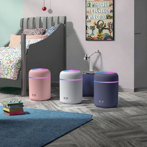 Humidificateur d'air USB de bureau automatique créatif 300 ml avec lumière colorée et diffuseur d'aromathérapie pour la maison, mini diffuseur électrique en bois - Product Image 4