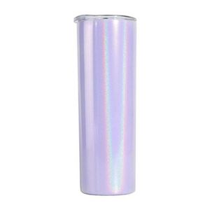 Wholesale 20oz <b>Glitter</b> Rainbow Skinny Straight Tumbler 600ml Stainless Steel Thermal Gift Cup - Product Image 6