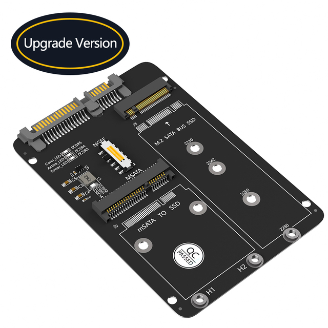 2 in 1 Combine M.2 NGFF Key B & MSATA SSD to SATA3 Adapter