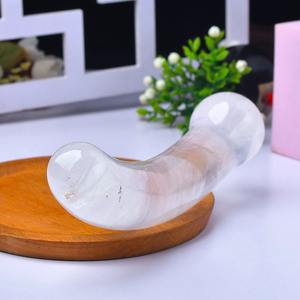 Consolador de piedras preciosas de pene de cristal natural Varita de curación de masaje sexy - Product Image 2