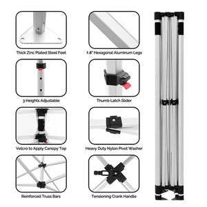 Tùy chỉnh triển lãm thương mại lều 3x3 gazebo <span class=keywords><strong>10x10</strong></span> tán ngoài trời có thể gập lại Oxford Polyester Lều in logo cao cho các sự kiện thương mại - Product Image 2