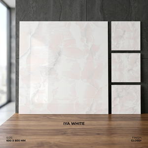 Baldosas de Porcelana Super Blancas de 600x600 mm, Acabado Brillante, Diseño Moderno para Pisos Interiores, 60x60 cm - Product Image 5