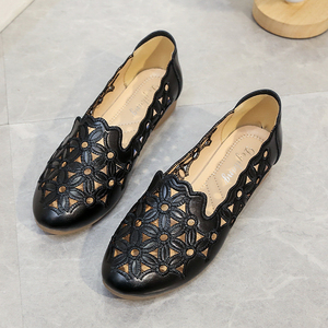 Nuovo commercio all'ingrosso di alta qualità scarpe da ufficio in pelle basse da <span class=keywords><strong>donna</strong></span> con ricamo Slip-on estivo <span class=keywords><strong>mocassini</strong></span> da 2.5cm tacchi bassi prezzi - Product Image 5