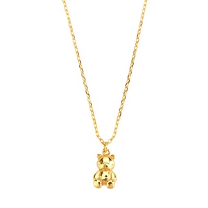 FUAMAY Sterling Silver Plata Animal Anime <strong>Bear</strong> Pendant Choker <strong>Necklace</strong> Woman <strong>Gummy</strong> <strong>Bear</strong> Chain <strong>Necklaces</strong> - Product Image 1