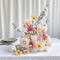 Fleurs artificielles au toucher réel, centre de table floral pour mariage, décorations personnalisables, arrangements de fleurs artificielles pour événements et mariages