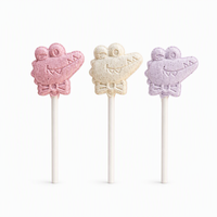 Fabricant OEM de sucettes halal au xylitol, formes plates personnalisées, boules rondes et sucettes pour enfants à motifs de dessins animés, bonbons durs sous marque privée