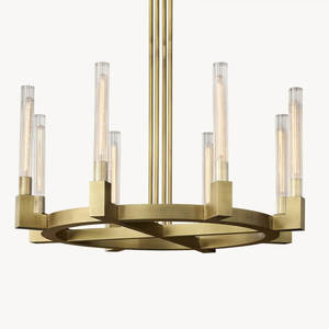 Lámpara Colgante Moderna de Latón Dorado de 36 Pulgadas, Estilo Industrial, para Sala de Estar o Comedor - Product Image 4