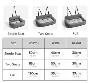 Multifunktion ales Haustier-Schlafs ofa aus massiver Baumwolle Winter autos itz Reise verstellbarer Hochs icherheitsgurt Wasch bare Hunde eimer sitze für kleine - Product Image 6
