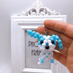 Llaveros de coche con animales de recuerdo para niños, regalos promocionales, decoración DIY para mochilas escolares, cuentas acrílicas, lindo llavero de cachorro de dibujos animados - Product Image 3