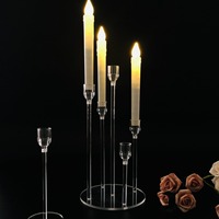 Porte-bougie électronique moderne en acrylique transparent, bon prix, décorations de table pour les fêtes d'anniversaire, centres de table de mariage
