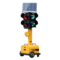 Feu de signalisation à LED pour panneau PCB Télécommande routière Feu de signalisation solaire portable avec panneau solaire