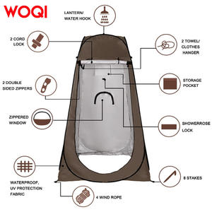Carpa de Ducha Plegable para Exteriores Woqi, 47.2x47.2x74.8 Pulgadas, Impermeable, Portátil, para Camping, Playa y Viajes - Product Image 5