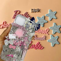 Breloques mixtes pour coques de téléphone, breloques décoratives de marque de créateur avec strass, accessoires de bricolage pour ongles, luxe et tendance