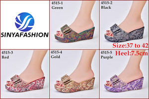 Zapatos de fiesta de mujer de alta calidad Nuevo diseño Estilo italiano con hermosas <span class=keywords><strong>lentejuelas</strong></span> y bordado Venta de verano caliente - Product Image 6