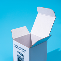 Boîte en carton ondulé blanche avec impression de logo personnalisé, boîte d'emballage pour gobelet en verre, boîte d'emballage pour tasse