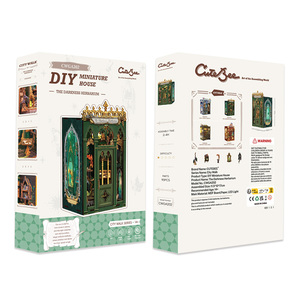 CuteBee New Magic Style 3D Wooden Puzzles The Darkness Herbarium Mini <strong>Book</strong> Nook Use As Christmas Gifts