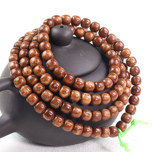 Hainan Bodhi Seed 108-Bead Prayer Beads Barrel Shape 6x7mm Multi Strand <b>Bracelet</b> Unisex Jewelry Gift - Product Image 1