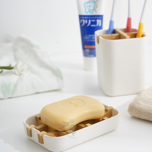 Porte-savon en bambou avec drain pour salle <span class=keywords><strong>de</strong></span> bain, boîte à savon, garde le savon au sec, nettoyage facile - Product Image 3