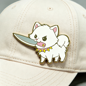 Broche en émail Chien Amusant et En Colère, Mignon <span class=keywords><strong>Chiot</strong></span> avec Couteau, Badge de Revers en Métal Animal Kawaii pour Sac et Vêtements - Product Image 4