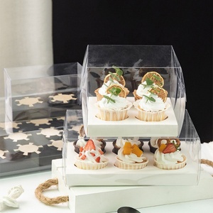 Caja transparente para hornear postres, Mini magdalenas <span class=keywords><strong>de</strong></span> <span class=keywords><strong>acetato</strong></span> <span class=keywords><strong>con</strong></span> 12 agujeros - Product Image 6