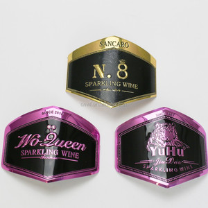 Tùy Chỉnh Sang Trọng Kim Loại Nhôm Không Thấm Nước 3D Nổi Mờ Tinh Tế <span class=keywords><strong>2025</strong></span> Mới Nước Hoa Chai Rượu Vang Sang Trọng Nhãn Dán Rượu Vang - Product Image 6