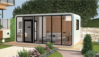 Cabane mobile préfabriquée moderne de 20, 30 ou 40 pieds avec cuisine et salle de bain complètes pour camping de vacances