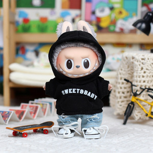 Vêtements pour poupée Labubu, sweat-shirt à capuche avec oreilles de lapin pour poupée en vinyle, accessoires pour porte-clés, unisexe, 8-13 ans - Product Image 3
