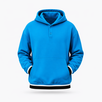 Sweat à capuche épais 400 g/m² 100 % coton, col côtelé tricoté plat, coupe oversize unisexe, pull vierge personnalisable pour homme