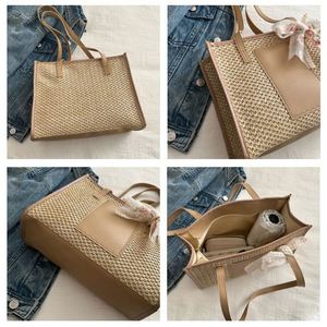 Bolsos de Moda, Bolso de Viaje Tejido, Cesta para Damas de Honor, Bolso de Mano para Vacaciones en la Playa, Bolso de Paja - Product Image 2