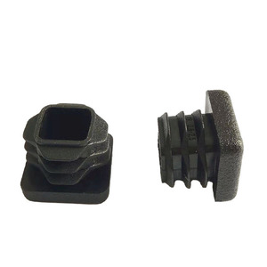 19 Square Tube Plugs Black Rubber Plug 19x19mm Square Inner Plug For Furniture <b>Table</b> Chair Leg Protection Pad Anti Slip - Product Image 1