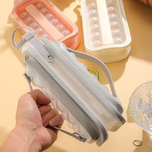 Botella Portátil para Cubos de Hielo 2 en 1, Molde de Silicona para Hacer Bolas de Hielo, Reutilizable y Ecológico, para Cocina, Hogar y Viajes - Product Image 3