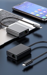 USB3.0 Type-C to RJ45 <strong>Ethernet</strong> Adapter-Wired Network Card for Laptop 10/1000Mbps Wired Adapter for Desktop External <strong>Interface</strong> - Product Image 4