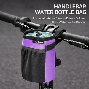 Sac porte-gobelet pliable et imperméable en néoprène pour guidon de vélo, trottinette, utilisation en extérieur - Product Image 3