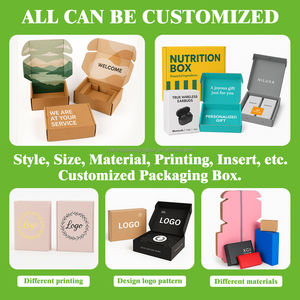 مجموعات راديو صفراء بشعار مخصص صندوق بريد مضلع لتعبئة هدايا شحن صديقة للبيئة - Product Image 3