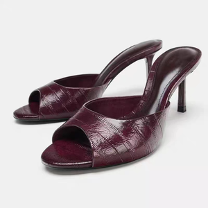 Nuova Collezione Estate 2026 Z-brand: <span class=keywords><strong>Sandali</strong></span> Sexy Versatili con <span class=keywords><strong>Tacco</strong></span> <span class=keywords><strong>Alto</strong></span>, Punta Aperta, Tinta Unita e <span class=keywords><strong>Tacco</strong></span> a Spillo - Product Image 1