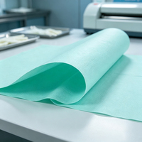 Feuille de papier crépon stérile imperméable pour table d'examen hospitalière, emballage médical, 100 % pâte de bois vierge, certifiée CE, vente en gros