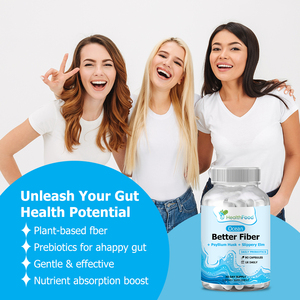 High Quality Premium Better Fiber Capsules Fiber <b>Supplement</b> with Herbal Extracts Promote Digestive System for Adults - Product Image 5