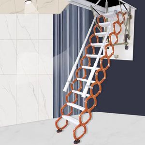 Escalier de grenier moderne entièrement automatique et pliable en acier au carbone, alliage titane-magnésium, échelle télescopique pour grenier, échelles extensibles - Product Image 1
