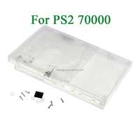 Coque en plastique pour PlayStation 2 7W 70000, boîtier complet avec étiquette autocollante à vis pour PS2 Slim 9W 90000 3W 30000
